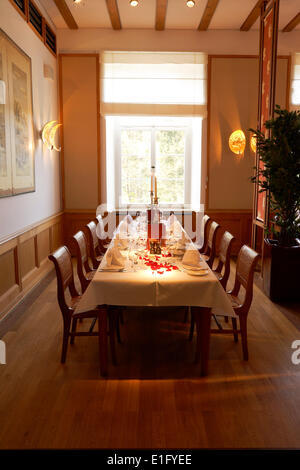 Gli interni del ristorante De La Salle in Elmau castello vicino Kruen - 5 Maggio 2014 Foto Stock