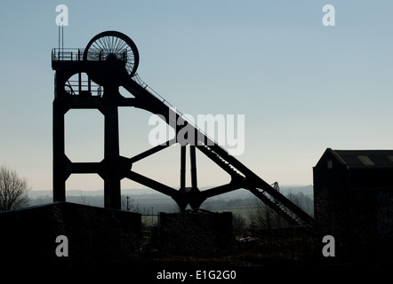 Immagine orizzontale della miniera lavorazioni di Pleasley Pit - Nottinghamshire Foto Stock