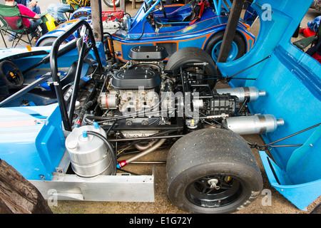 Lola auto sportiva nel paddock a Shelsley Walsh motor racing hill climb Worcestershire Inghilterra REGNO UNITO Foto Stock