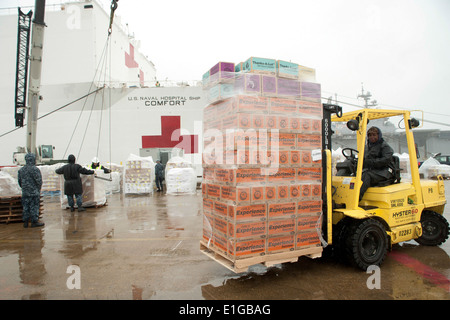 110331-N-NY820-085 Norfolk, Virginia - sei mila scatole di Girl Scout cookies donate attraverso il "truppa di truppa" programma b Foto Stock