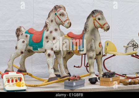 Vintage Giostra cavalli a dondolo Foto Stock