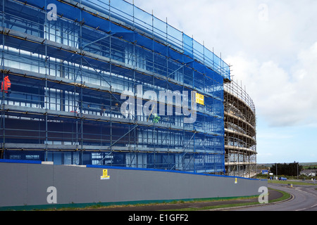 Nuovo blocco uffici in costruzione in Redruth, Cornwall, Regno Unito Foto Stock