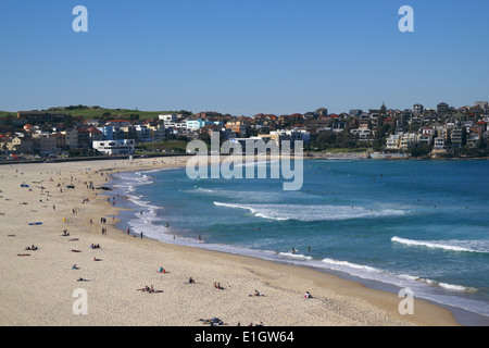 La spiaggia di Bondi in Australia in un giorno d'inverni di giugno, NSW, Australia Foto Stock