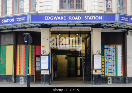 Edgware Road tube station, Westminster, London Foto Stock
