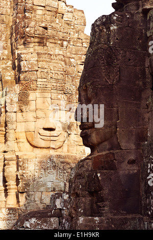 Tempio Bayon a Angkor Wat in Cambogia Foto Stock