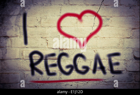 Io amo il Reggae Concept Foto Stock