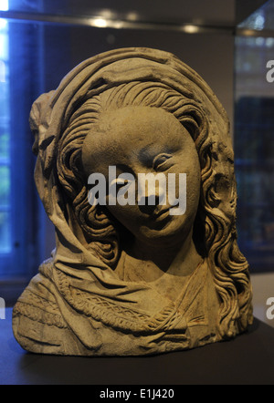 Testa di donna. La pietra. Da un ignoto scultore, il master di Utrecht donna testa di pietra. Primo quarto del XVI secolo. Foto Stock