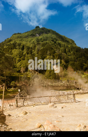 Portogallo Azzorre, Sao Miguel, Caldeiras a Lagoa das Furna Foto Stock