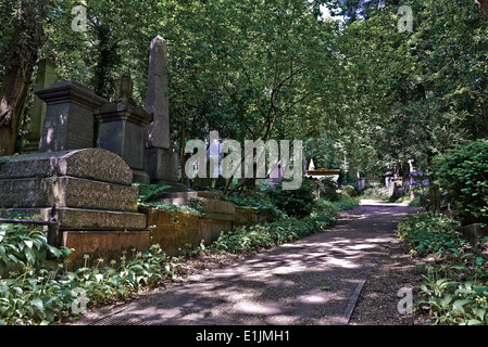 Il cimitero di Highgate Londra Foto Stock