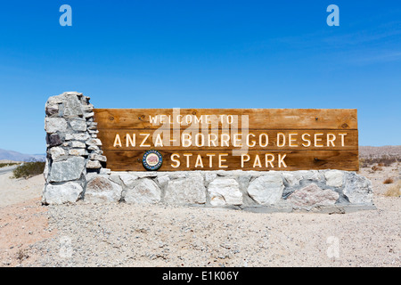 Ingresso Anza-Borrego Desert State Park, nel sud della California, Stati Uniti d'America Foto Stock