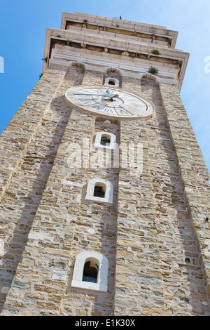 Torre campanaria a Pirano, Slovenia. Foto Stock