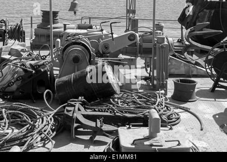 A bordo di vecchie escavatore Foto Stock