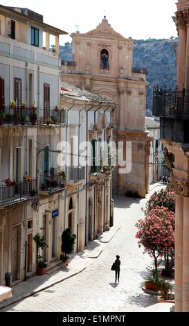 Via Mormina Penna Scicli Sicilia Foto Stock