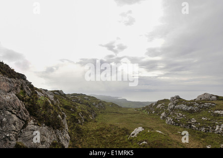 Vista da Calum's Road sull'isola di Raasay, Scozia, Regno Unito. Foto Stock