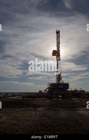 Watford City North Dakota - Produzione olio in Bakken, formazione argillosa. Foto Stock