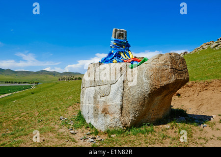 Mongolia, Ovorkhangai, Kharkhorin, Orkhon valley, Patrimonio Mondiale dell Unesco, tartaruga sacra Foto Stock