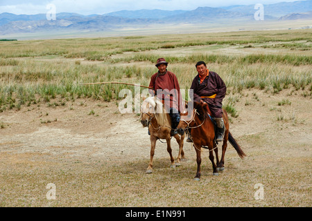 Mongolia, Tov provincia, il nomade nella steppa Foto Stock