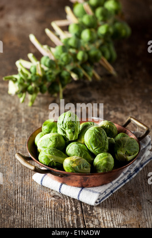 Cavoli di Bruxelles Foto Stock