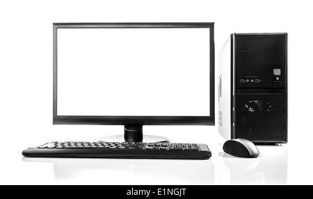 Computer desktop e di tastiera e mouse Foto Stock