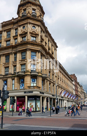 House of Fraser store nell'angolo di Argyle Street e Buchanan Street a Glasgow Scozia Scotland Foto Stock