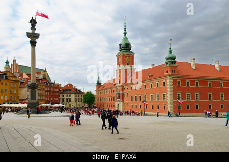 Royal Castle Square a Varsavia in Polonia. Foto Stock