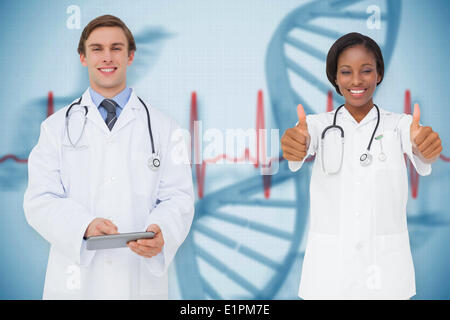 Immagine composita di felice team medico Foto Stock