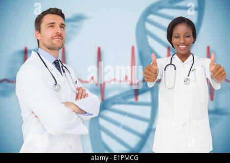 Immagine composita di felice team medico Foto Stock