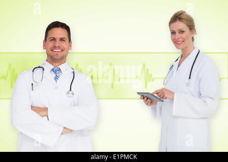 Immagine composita di felice team medico Foto Stock