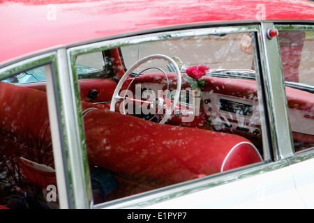 Il cockpit di un russo di Tatra 603-2 veterano auto,1965 Foto Stock