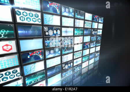 La schermata che mostra il collage di immagini mediche Foto Stock