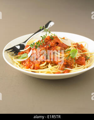 Spaghetti à la bolognese Foto Stock