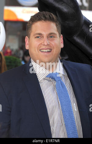 Attori Jonah Hill assiste il 'Come addestrare il vostro drago 2' Foto chiamata in Times Square il 6 giugno 2014 a New York City Foto Stock