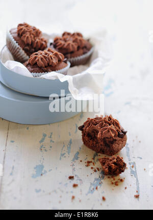 Tortini di cioccolato Foto Stock