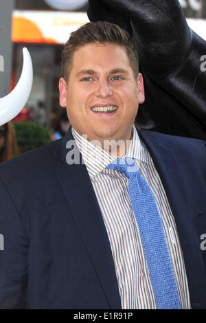 Attori Jonah Hill assiste il 'Come addestrare il vostro drago 2' Foto chiamata in Times Square il 6 giugno 2014 a New York City Foto Stock