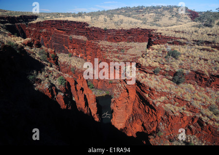 Oxer's Lookout, Karijini National Park, Hamersley Range, regione Pilbara, Australia occidentale Foto Stock