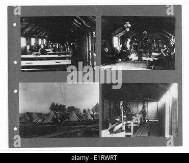 Una fotografia del volume 1 del Canadian War Memorials Fund, che mostra il 15th Sikh, il 18th Lancers, il 39th Garhwalis e altri soldati del corpo indiano durante la prima guerra mondiale. L'immagine cattura i soldati in azione o a riposo nei loro campi, riflettendo il loro ruolo nel conflitto. Foto Stock