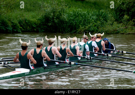 Oxford può Eights, Jesus College maschile di otto, Oxford, Regno Unito Foto Stock