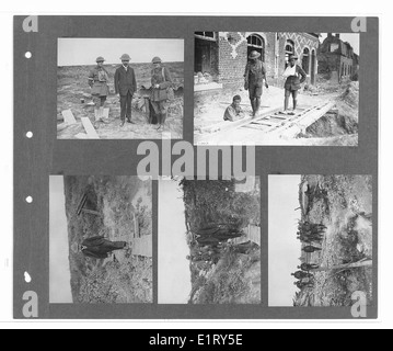 Questa immagine della collezione del Canadian War Memorials Fund cattura scene militari della prima guerra mondiale, mostrando i contributi di vari reggimenti, tra cui il 15th Sikh e Gurkhas, in prima linea. Foto Stock