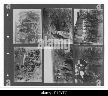 Questa fotografia del Canadian War Memorials Fund mostra i membri del corpo indiano durante la prima guerra mondiale, tra cui Sikh, Gurkhas, Rifles e Jats. Sono raffigurati in vari luoghi come Estaires e St Floris, con diversi onori per il loro coraggio. L'immagine cattura un momento di riconoscimento per il loro contributo allo sforzo bellico. Foto Stock