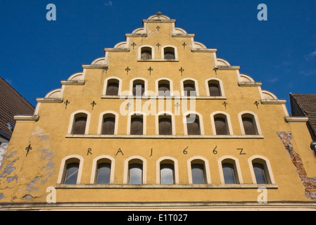 L'Europa, Germania, Meclemburgo-Pomerania, Wismar, vecchie case di frontone Foto Stock