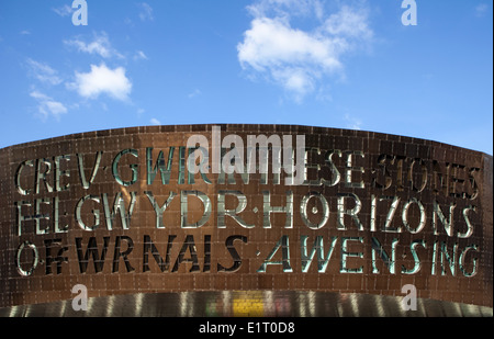 Wales Millennium Centre incisi peste, Wales, Regno Unito Foto Stock