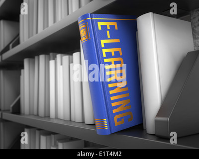 E-Learning - Titolo del libro. Concetto di Internet. Foto Stock