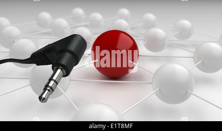 Comunicazioni globali sul livello di nano Foto Stock