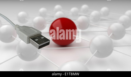 Comunicazioni globali sul livello di nano Foto Stock