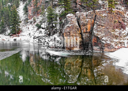 Fiume Similkameen, Bromley Rock Parco Provinciale, British Columbia, Canada Foto Stock