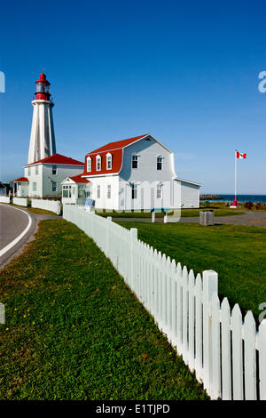 Faro di Pointe-au-Père marittimo sito storico, Quebec, Canada Foto Stock