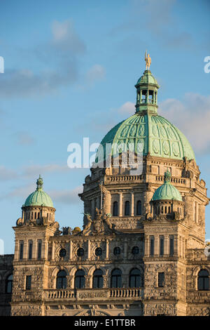 British Columbia agli edifici del Parlamento dome, Victoria, British Columbia, Canada Foto Stock