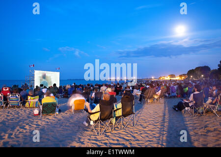 Gimli Film Festival sul Lago Winnipeg, Gimli, Manitoba, Canada Foto Stock