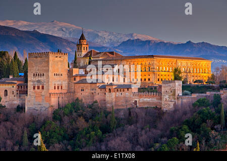 L'Alhambra Alhambra una cittadella moresca palace designato un Sito Patrimonio Mondiale dell'UNESCO nel 1984 Città Provincia di Granada Granada Foto Stock