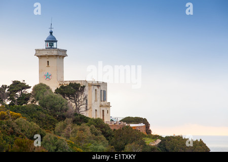 La torre del faro di Cap Malabata, Tangeri, Marocco Foto Stock